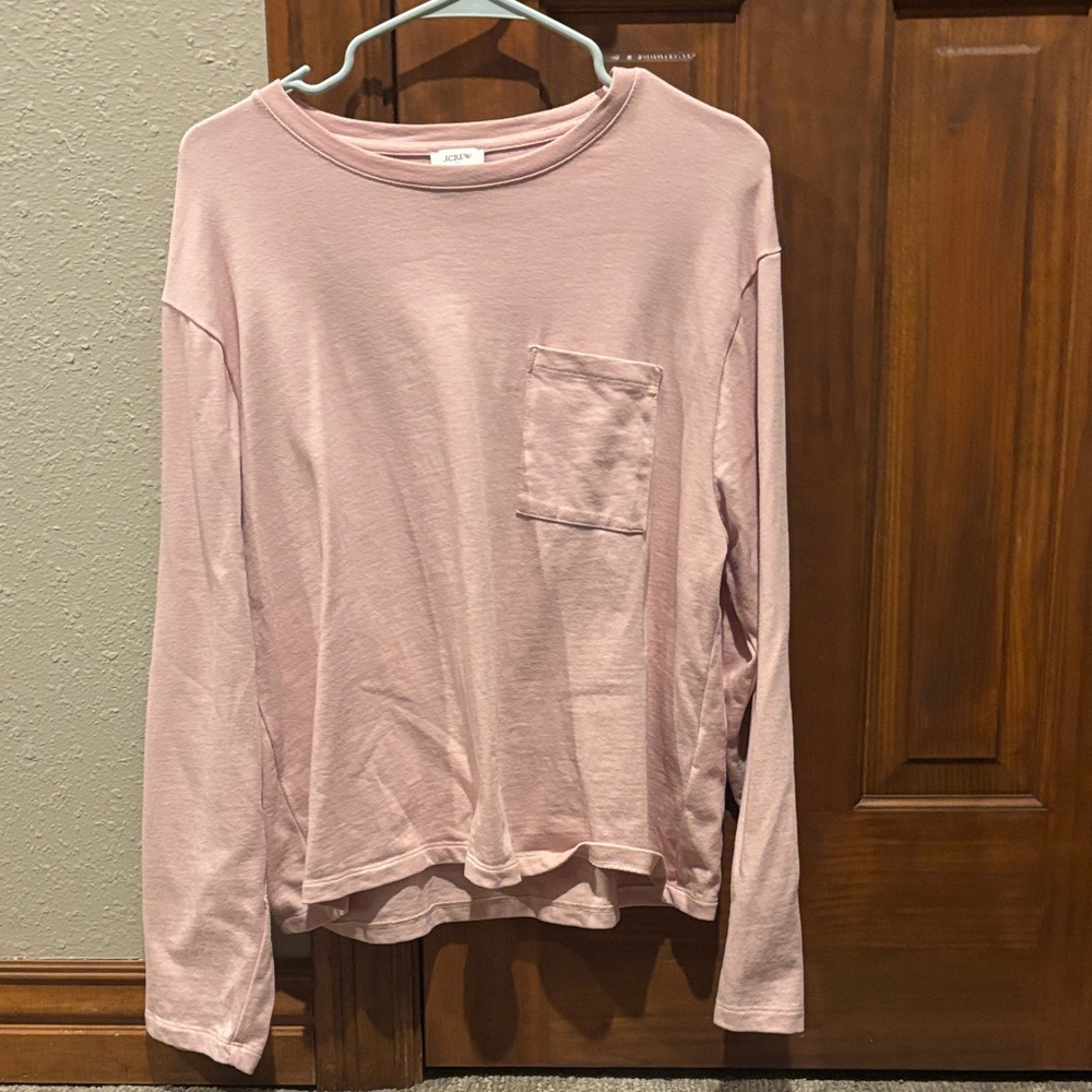 J. Crew Soft Pink Long Sleeve Tee